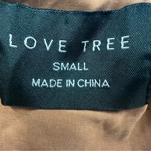 Love Tree Hooded Lightweight Roll Tab Sleeves Drawstring Waist Jacket Womens S - Picture 13 of 13